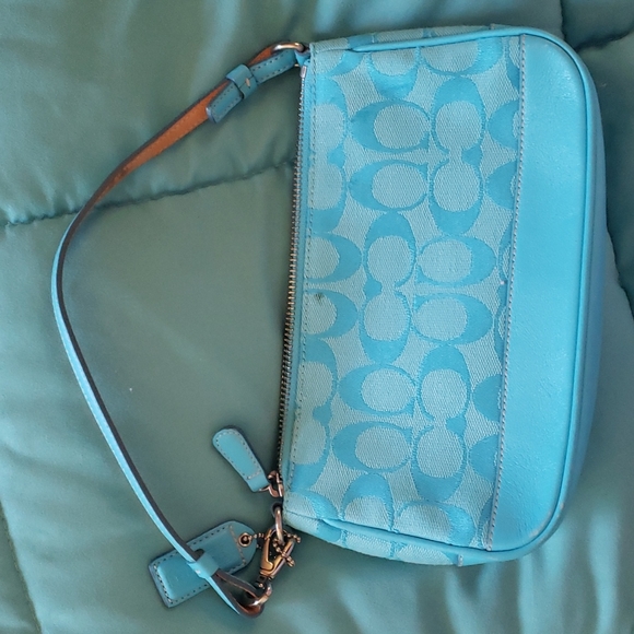 Coach Handbags - Neon blue Coach handbag